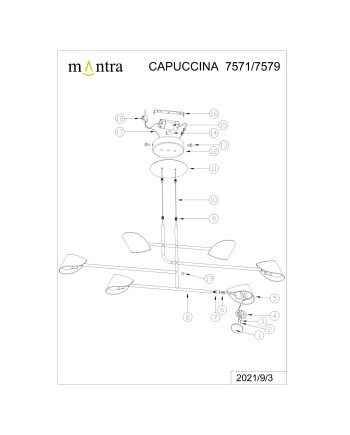 ***OFER/DES*** CAPUCCINA * LÁMPARA LINEAL LED 40W